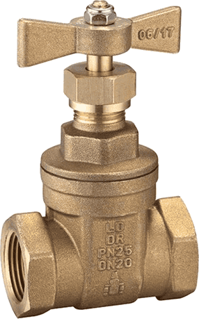 Brass T Handled Gate Valve (Tested)